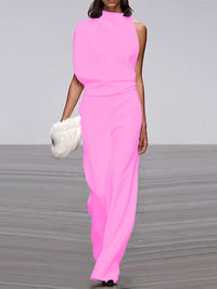 Trendy Mouwloze Jumpsuit - Mira-Pink-32-State of Style