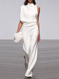 Trendy Mouwloze Jumpsuit - Mira-White-32-State of Style