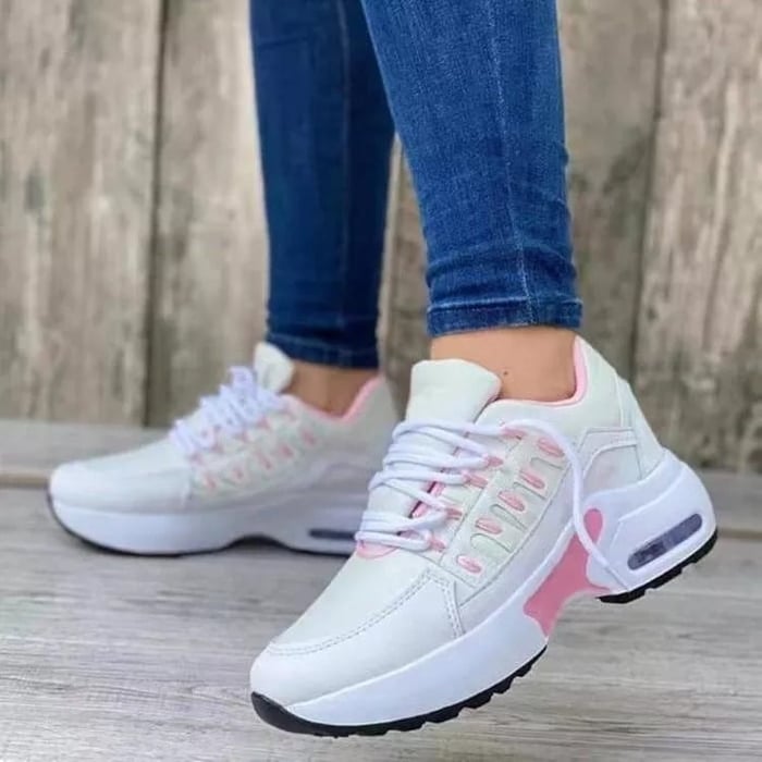 Trendy Orthopaedic Comfort Shoes - Livia-White Pink-5.0-State of Style