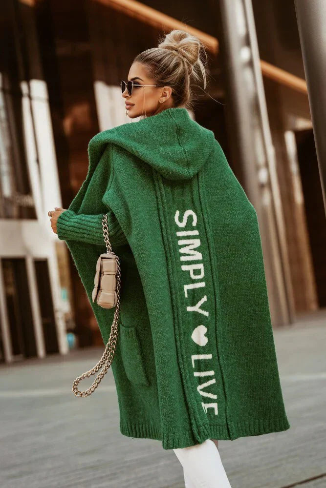 Trendy Oversized Women's Cardigan - Amelie-Green-S-State of Style