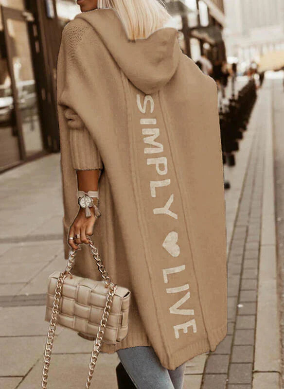 Trendy Oversized Women's Cardigan - Amelie-Khaki-S-State of Style