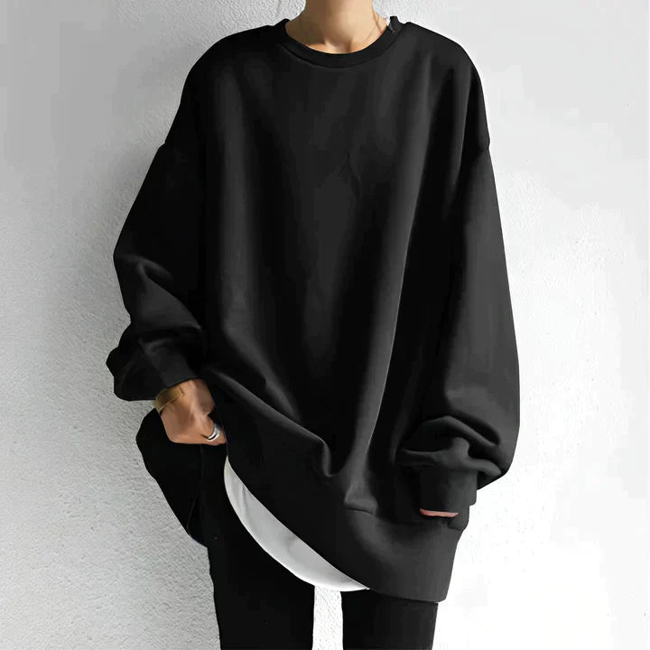 Trendy Oversized Women's Sweater - Alina-Black-S-State of Style