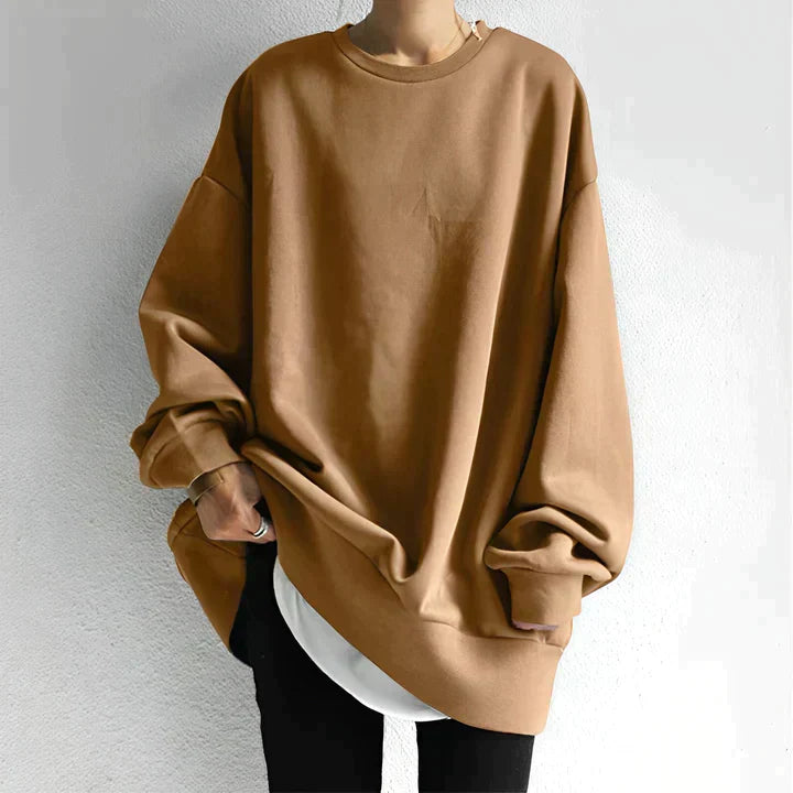 Trendy Oversized Women's Sweater - Alina-Brown-S-State of Style