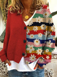 Trendy Patchwork Women's Waistcoat with Buttons - Elise-Style 1-S-State of Style