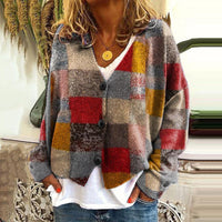 Trendy Patchwork Women's Waistcoat with Buttons - Elise-Style 2-S-State of Style