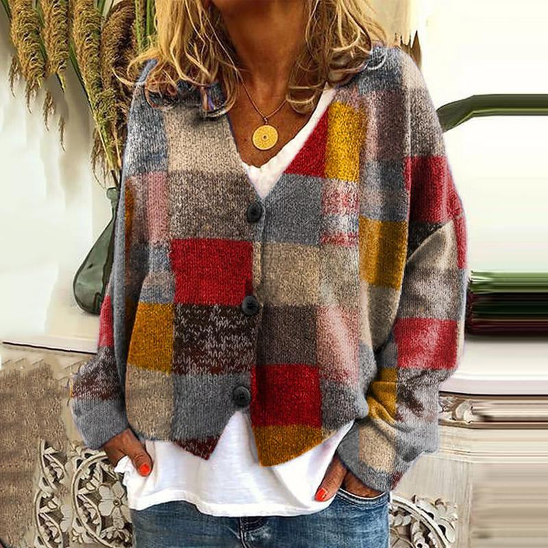 Trendy Patchwork Women's Waistcoat with Buttons - Elise-Style 2-S-State of Style