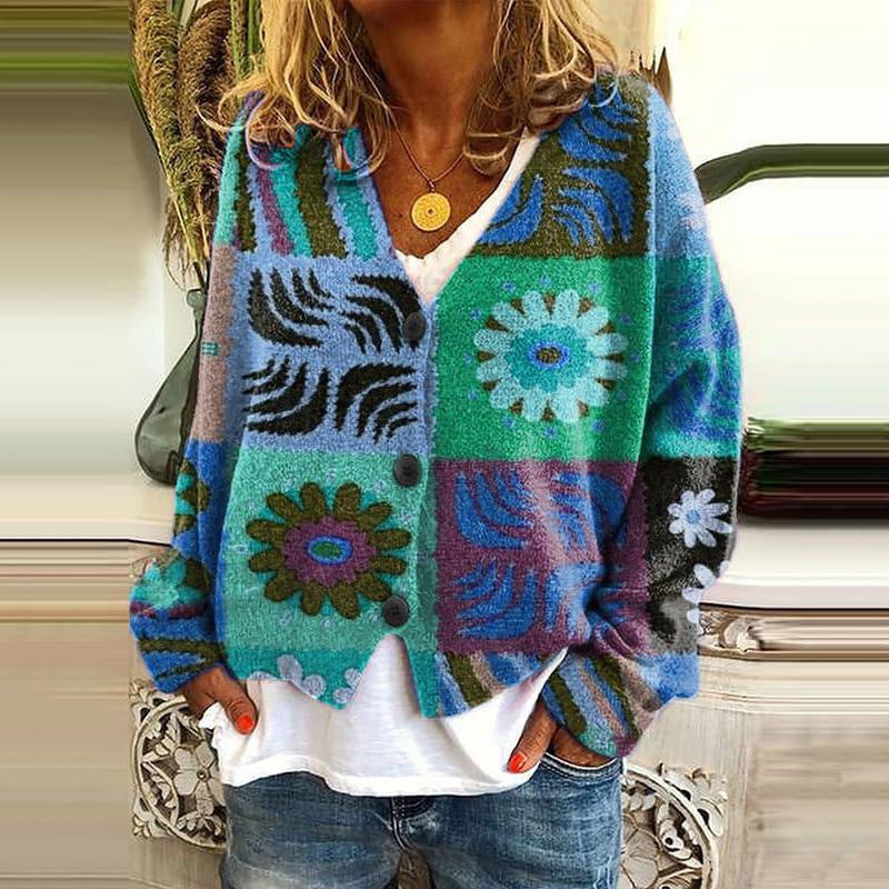 Trendy Patchwork Women's Waistcoat with Buttons - Elise-Style 3-S-State of Style