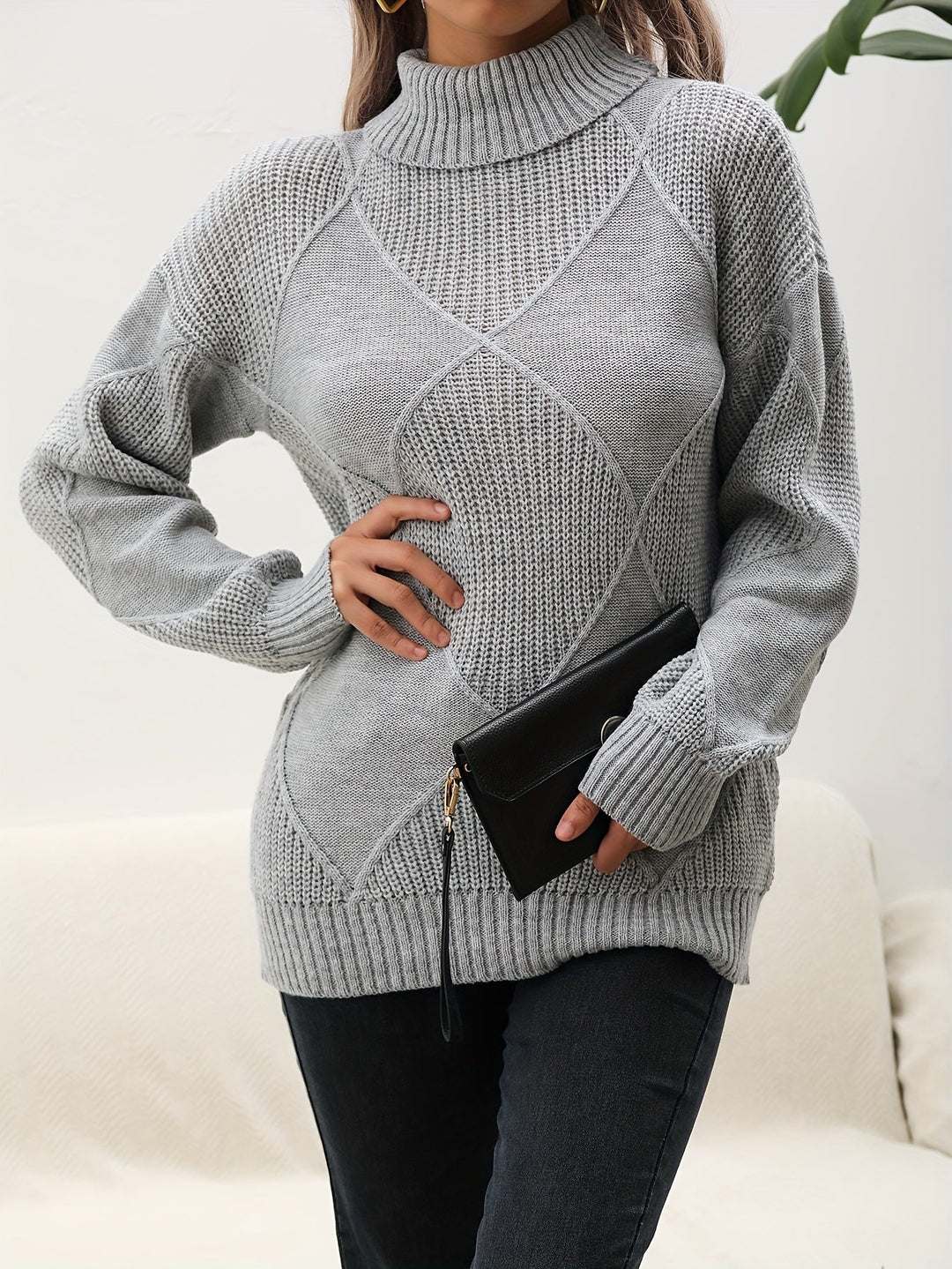 Trendy Plain Turtleneck - Selena-Yellow-S-State of Style