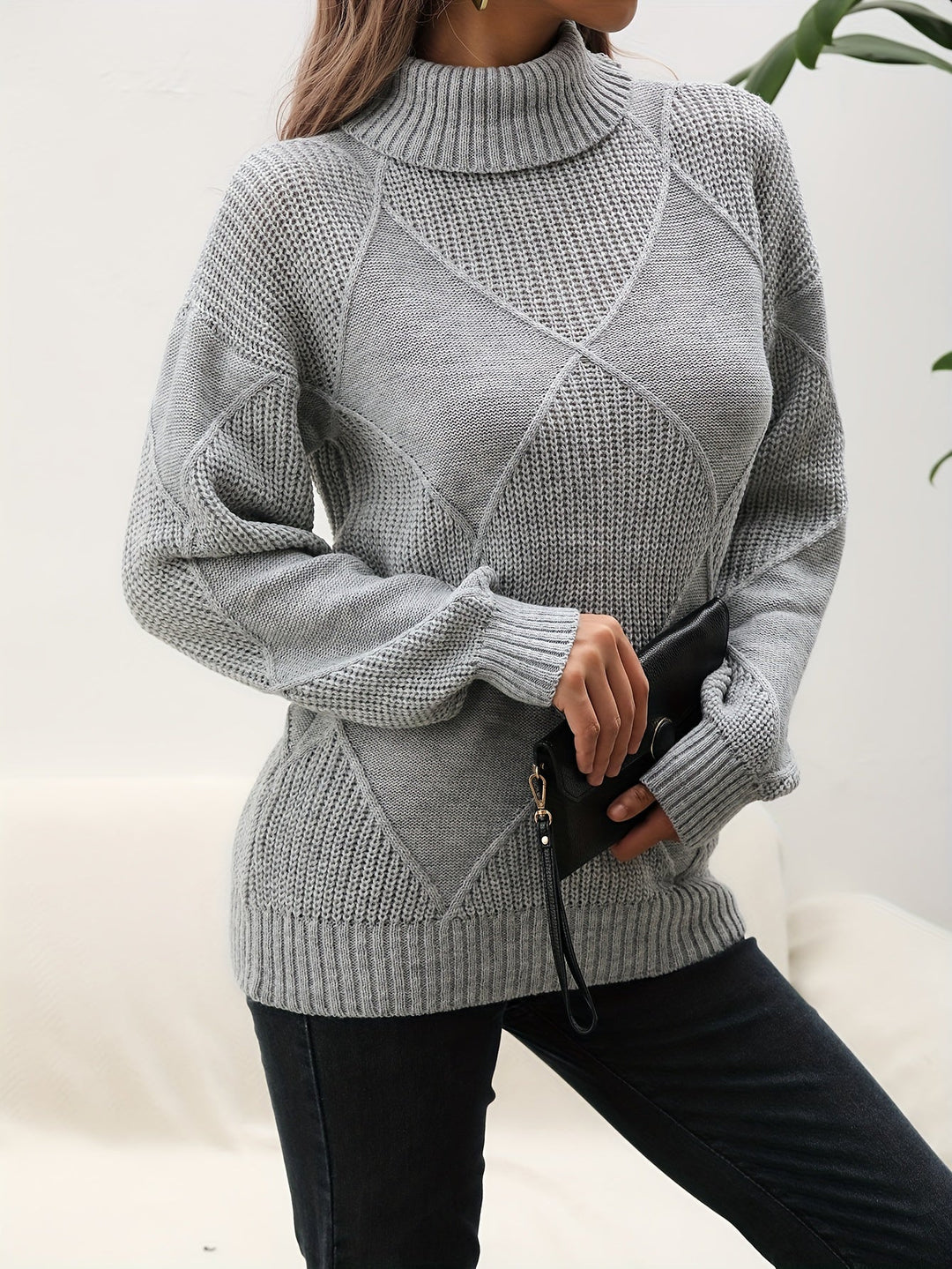 Trendy Plain Turtleneck - Selena-Yellow-S-State of Style
