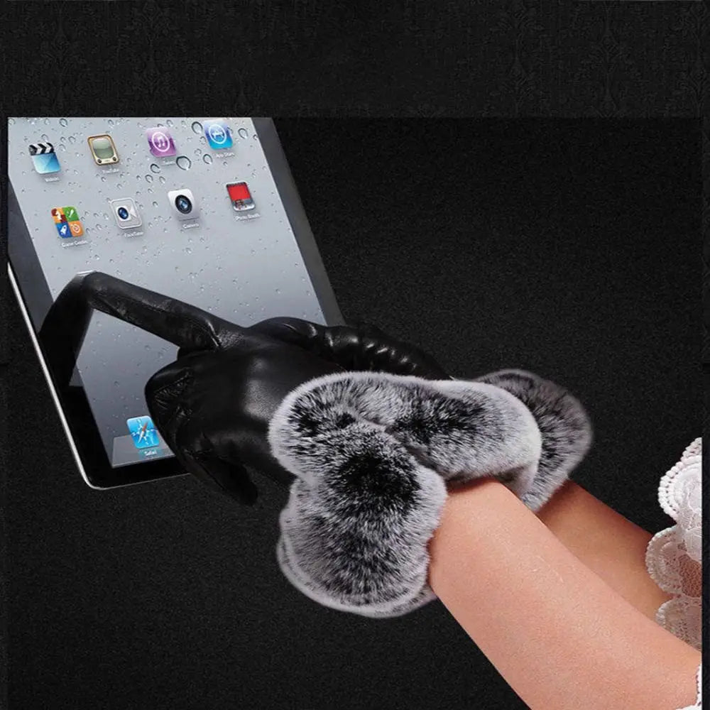 Trendy PU Leather Gloves - SilkGlide-Purple-State of Style