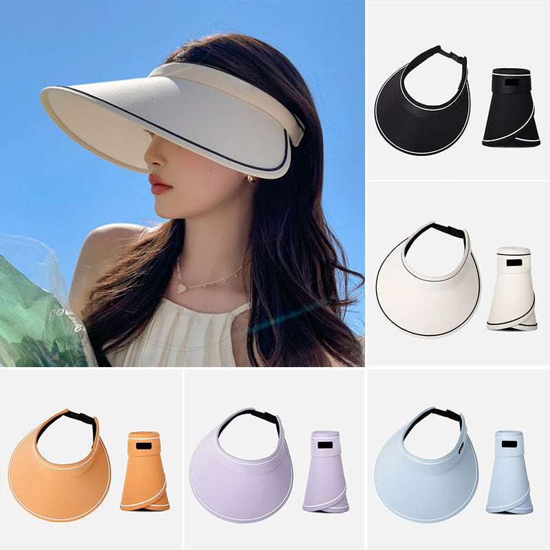 Trendy roll-up sun hat with extra protection – FoldSun Pro-Black-State of Style