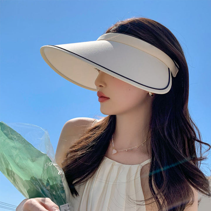 Trendy roll-up sun hat with extra protection – FoldSun Pro-Black-State of Style