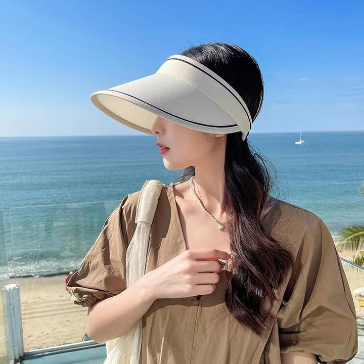 Trendy roll-up sun hat with extra protection – FoldSun Pro-Black-State of Style