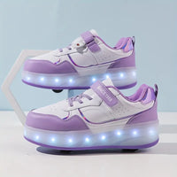 Trendy Roller Skates - GlideGlow-Purple-10 (Kids)-State of Style