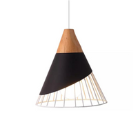 Trendy Scandinavian Industrial Hanging Lamp - UrbanBeam-Black with White Frame-State of Style