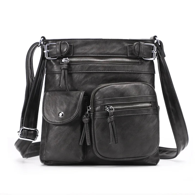 Trendy Shoulder Bag - Sophia-Black-State of Style