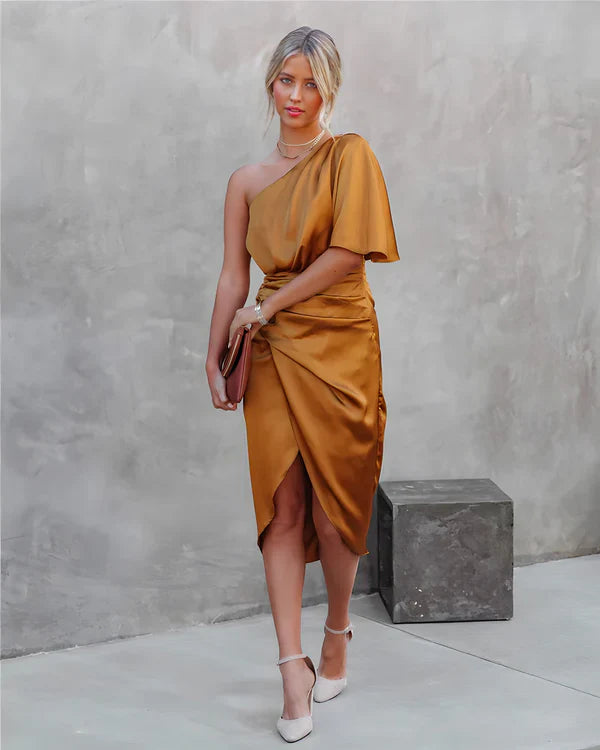 Trendy Silk Party Dress - Celina-Blue-XS-State of Style