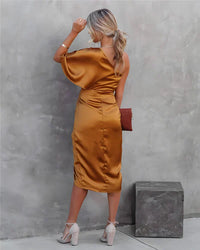 Trendy Silk Party Dress - Celina-Blue-XS-State of Style