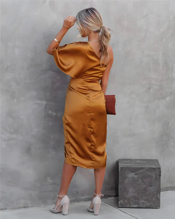 Trendy Silk Party Dress - Celina-Blue-XS-State of Style
