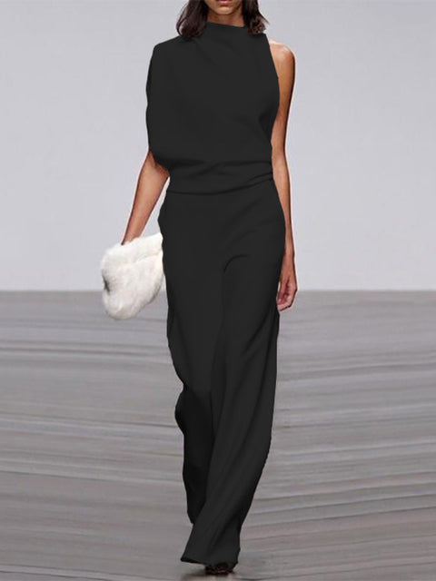 Trendy Sleeveless Jumpsuit - Mira-Black-32-State of Style