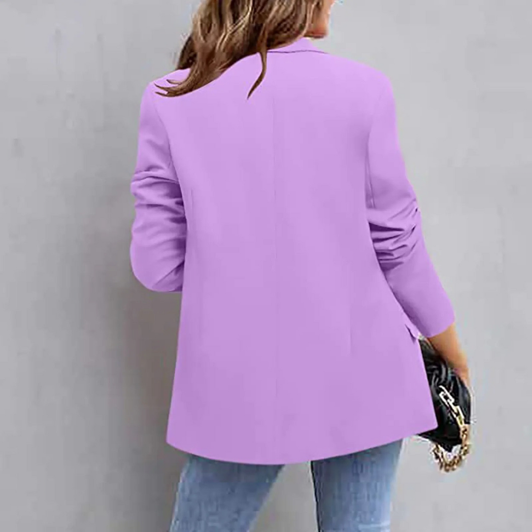 Trendy Slim Fit Blazer for Women - Hana-Purple-S-State of Style