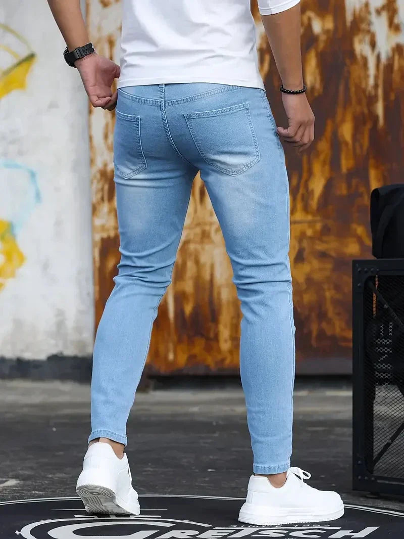 Trendy Slim Fit Jeans for Men - Finn-Light Blue-S-State of Style