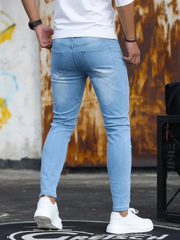 Trendy Slim Fit Jeans for Men - Finn-Light Blue-S-State of Style