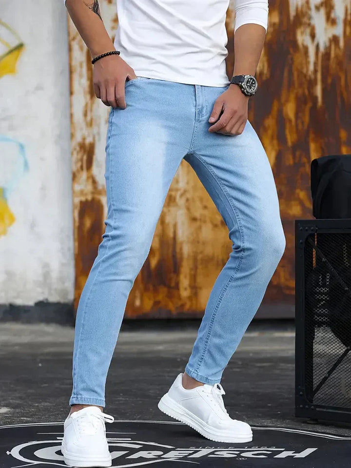 Trendy Slim Fit Jeans for Men - Finn-Light Blue-S-State of Style