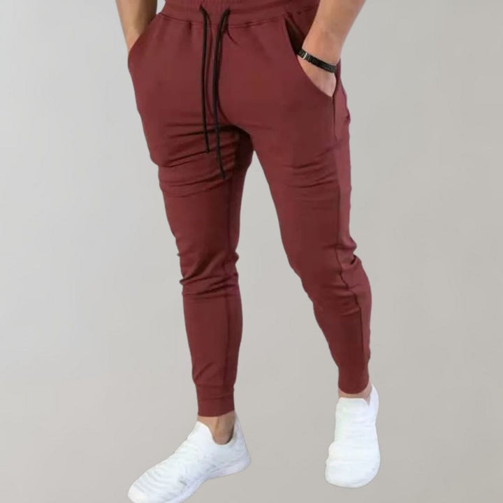 Trendy Slim Fit Jogging Pants for Men - Niko-Red-M-State of Style