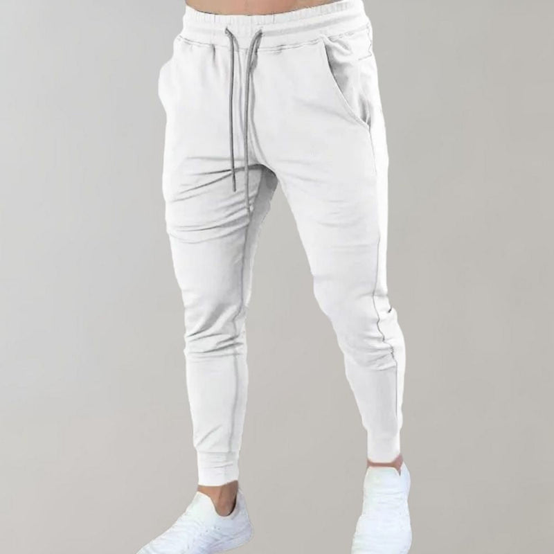 Trendy Slim Fit Jogging Pants for Men - Niko-White-M-State of Style