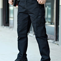 Trendy Solid Men's Cargo Pants - Lars-Black-S-State of Style