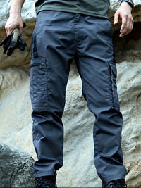 Trendy Solid Men's Cargo Pants - Lars-Grey-S-State of Style