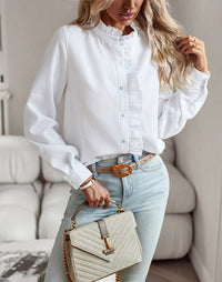 Trendy Striped Ladies' Blouse – Elise-Blue-S-State of Style