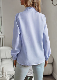Trendy Striped Ladies' Blouse – Elise-Blue-S-State of Style