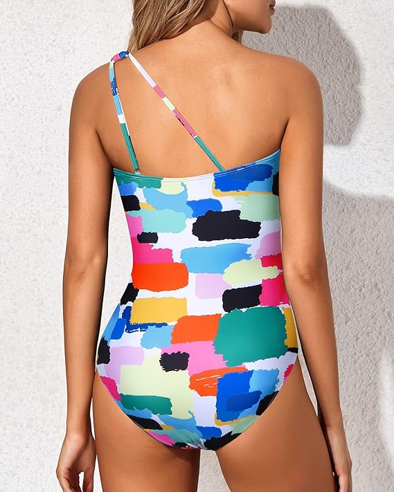 Trendy & Stylish One-Shoulder Swimsuit for Women – Daria-Leopard print-S-State of Style