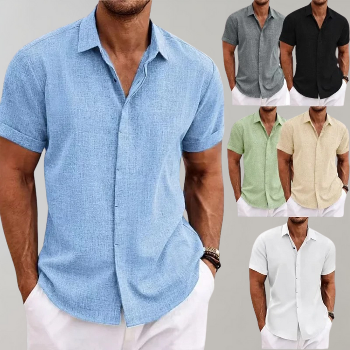 Trendy Summer Men's Shirt - Victor-Blue-S-State of Style