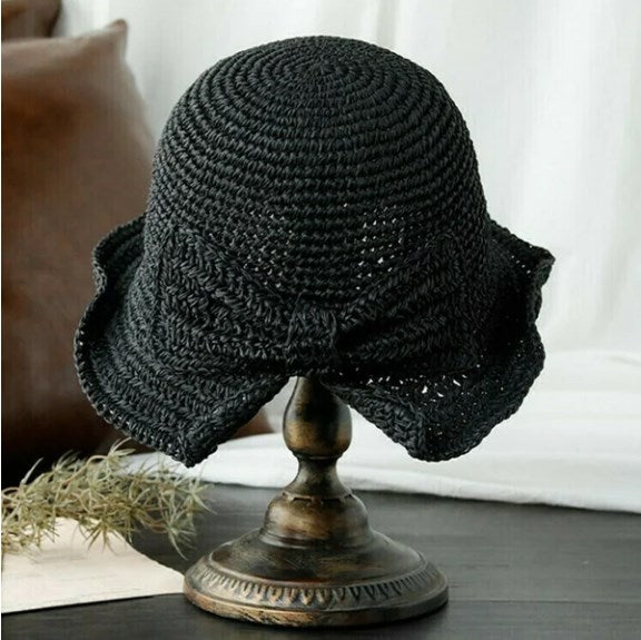 Trendy sun hats with a curved brim (1+1 free) – WaveShade Duo-Black-Dark pink-State of Style