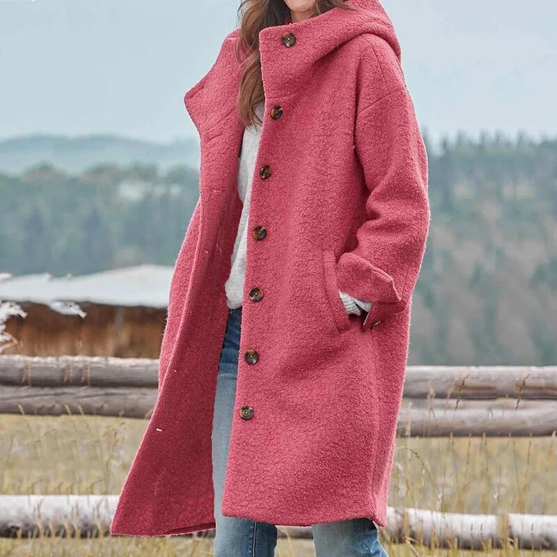 Trendy Thick Women's Winter Coat - Fiona-Pink-S-State of Style