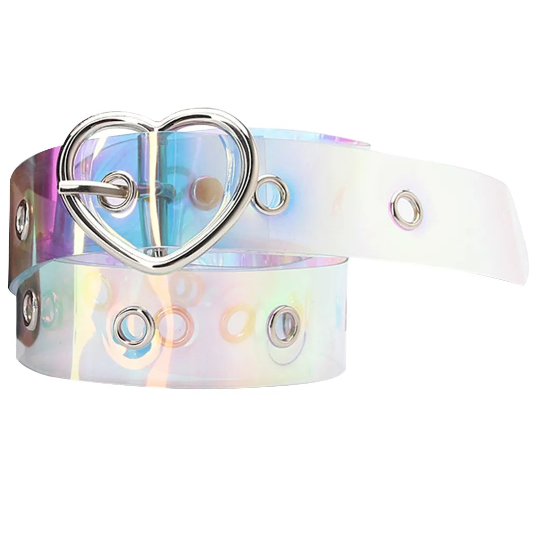 Trendy Transparent Eyelet Belt-Heart-State of Style