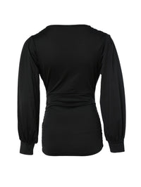 Trendy V-Neck Top with Charming Ruffles - Elise-Khaki-S-State of Style