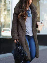 Trendy Warm Long Teddy Coat for Women - Isla-Apricot-S-State of Style