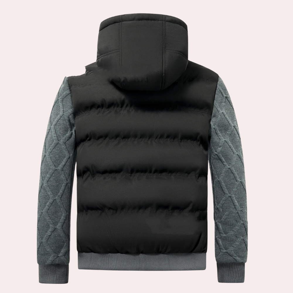 Trendy Warm Winter Jacket for Men - Raphael-Black-S-State of Style