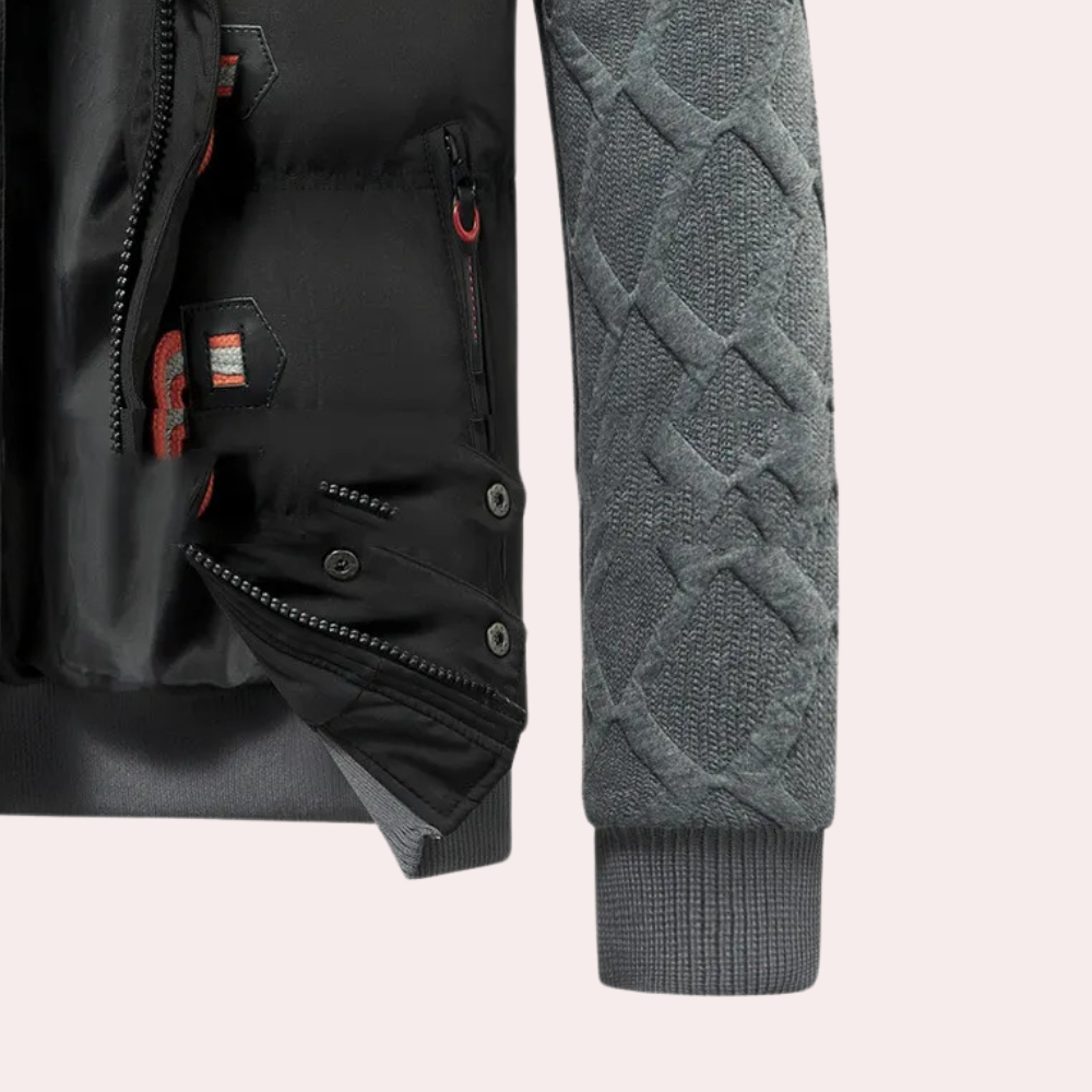 Trendy Warm Winter Jacket for Men - Raphael-Black-S-State of Style