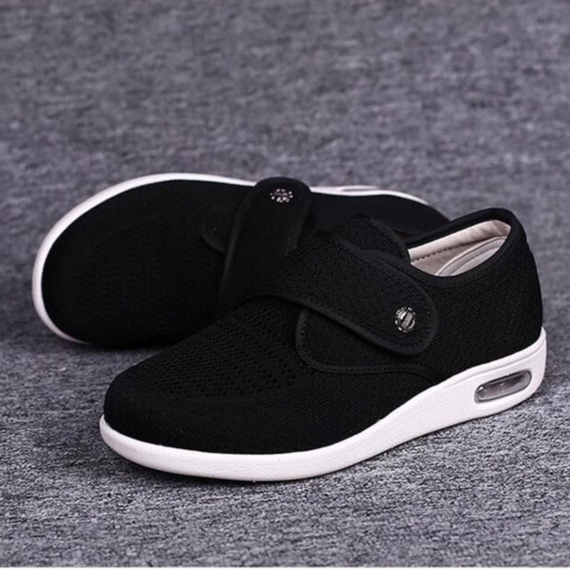 Trendy Wide Diabetic Shoes - Anika-Black-5-State of Style