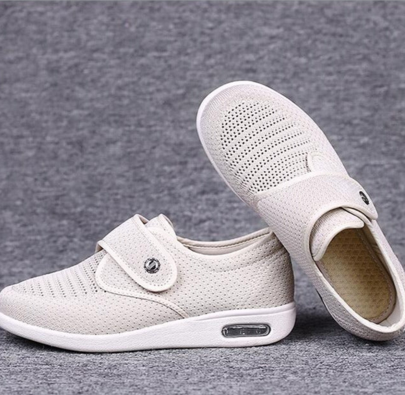 Trendy Wide Diabetic Shoes - Anika-Light Brown-5-State of Style