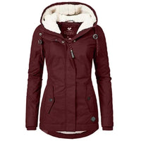 Trendy Winter Coat for Women - Evelina-Red-S-State of Style