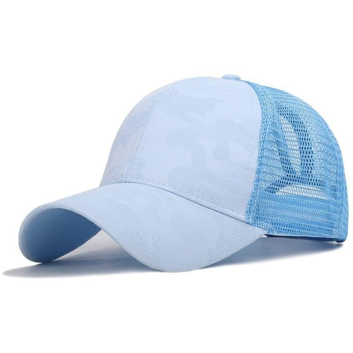 Trendy women's baseball cap with ponytail hole & Velcro closure – Leona (1+1 FREE)-Pink-State of Style