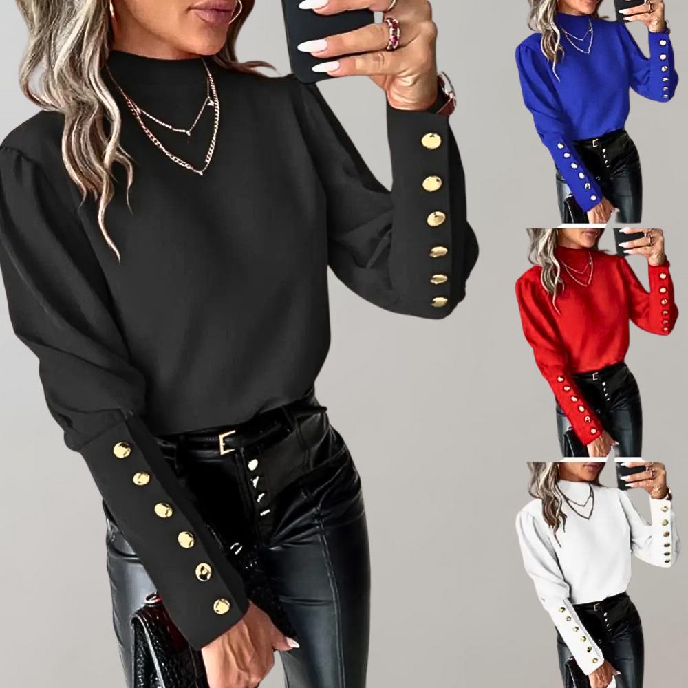 Trendy Women's Blouse with Lace - Clara-Black-S-State of Style