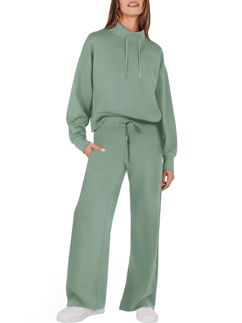 Trendy Women's Clothing Set - UrbanEase-Green-S-State of Style