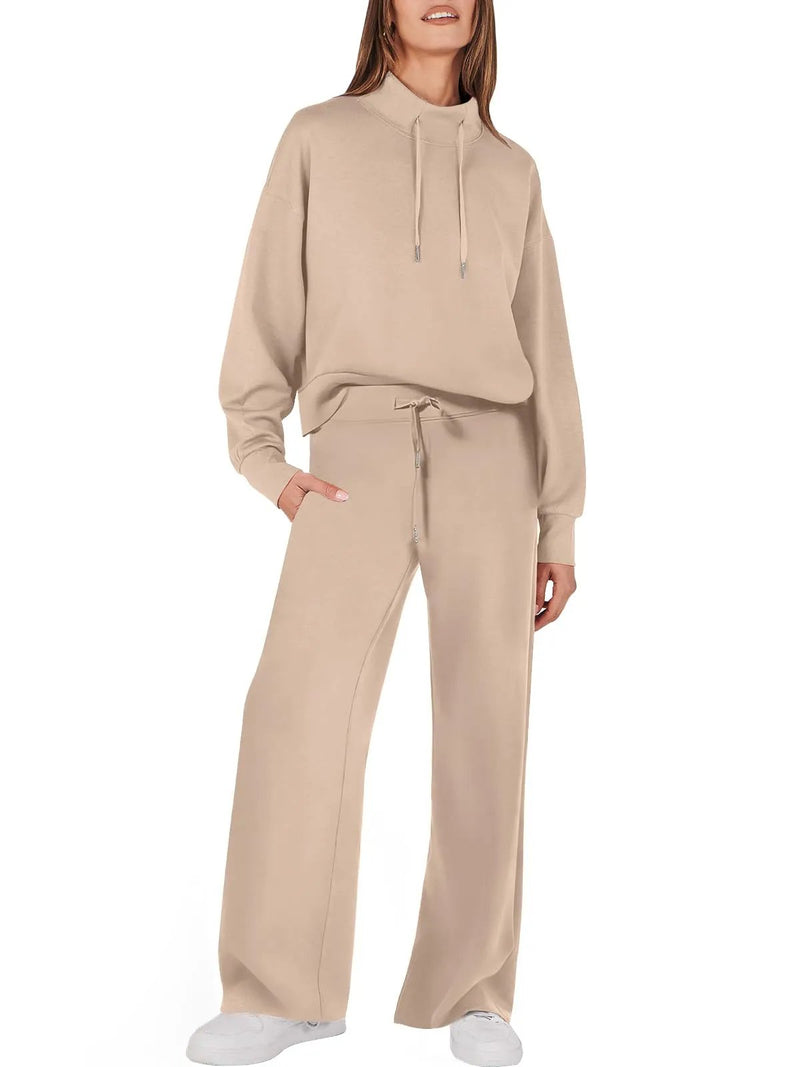 Trendy Women's Clothing Set - UrbanEase-Khaki-S-State of Style